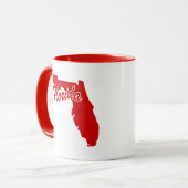 Staat von Florida Form Rote Tasse (Vorderseite Links)