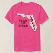 Staat von Florida fürchten den Speer (mehrfarbig) T-Shirt (Design vorne)