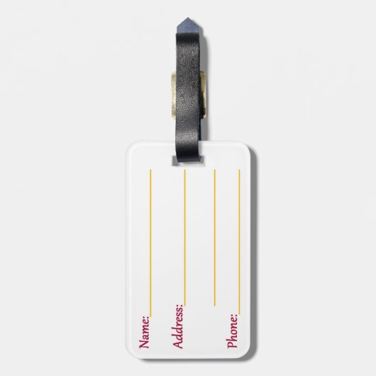 Staat von Florida Gepäckanhänger (Rückseite vertikal)