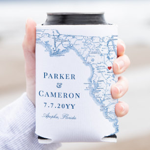 Staat von Florida Karte Elegant Wedding Favor Drin Dosenkühler