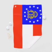 Staat von Georgia Flag auf Golftücher Golfhandtuch (Insitu)