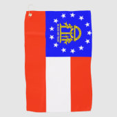 Staat von Georgia Flag auf Golftücher Golfhandtuch (Vorderseite)