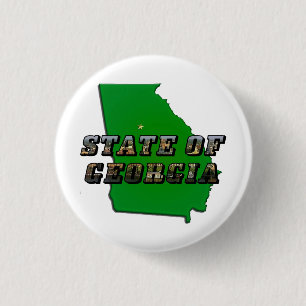 Staat von Georgia Map Kontur and Picture Text Button