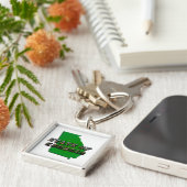 Staat von Georgia Map Kontur and Picture Text Schlüsselanhänger (Seite)