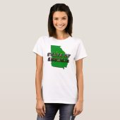 Staat von Georgia Map Kontur and Picture Text T-Shirt (Vorne ganz)