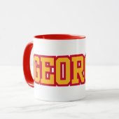 Staat von Georgia stolz auf den zweitönigen Kaffee Tasse (Vorderseite Links)