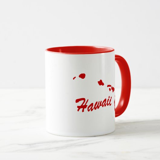 Staat von Hawaii Form Rote Tasse (VorderseiteRechts)
