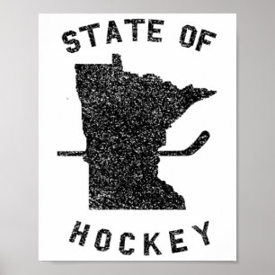 Staat von Hockey Minnesota Poster