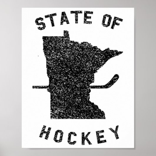 Staat von Hockey Minnesota Poster (Vorne)