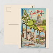 Staat von Idaho Gruß Postkarte (Vorne/Hinten)