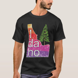 Staat von Idaho mit Baum T-Shirt