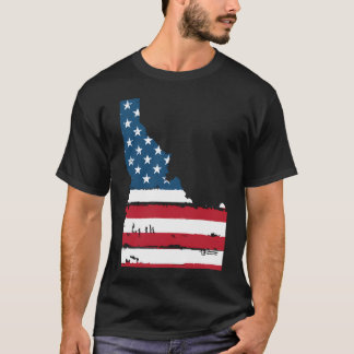 Staat von Idaho Patriotic USA Flag für Männer Frau T-Shirt