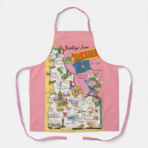 Staat von Idaho Vintage Karte Schürze