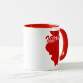 Staat von Illinois Form Rote Tasse (VorderseiteRechts)