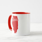Staat von Illinois Form Rote Tasse (Vorderseite Links)