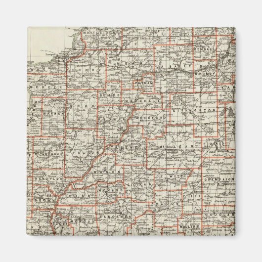 Staat von Illinois Magnet (Vorne)