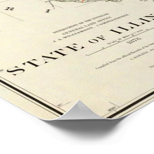 Staat von Illinois Poster (Ecke)