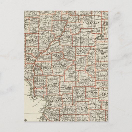 Staat von Illinois Postkarte (Vorderseite)