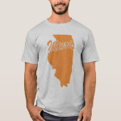 Staat von Illinois Shape T - Shirt (Vorderseite)