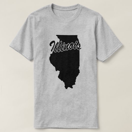 Staat von Illinois Shape T - Shirt (Design vorne)