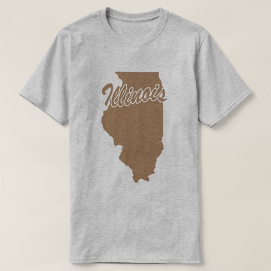 Staat von Illinois Shape T - Shirt (Design vorne)