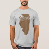 Staat von Illinois Shape T - Shirt (Vorderseite)