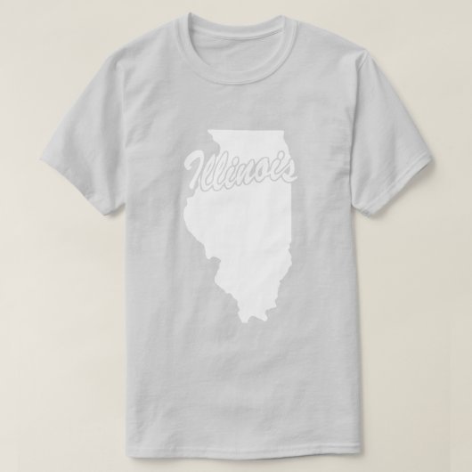 Staat von Illinois Shape T - Shirt (Design vorne)