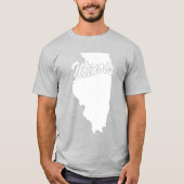 Staat von Illinois Shape T - Shirt (Vorderseite)