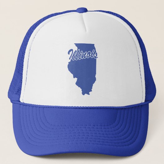 Staat von Illinois Shape Trucker Hat Truckerkappe (Vorderseite)
