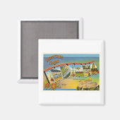 Staat von Indiana In der Altstadt Magnet (Vorderseite/Rückseite)