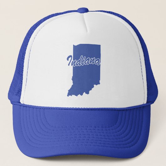 Staat von Indiana Shape Trucker Hat Truckerkappe (Vorderseite)