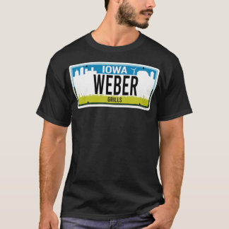 Staat von Iowa Custom Weber Vanity Nummernschild T T-Shirt