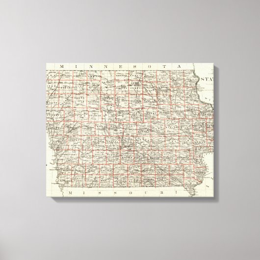 Staat von Iowa Leinwanddruck (Vorderseite)