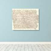 Staat von Iowa Leinwanddruck (Insitu (Holzboden))