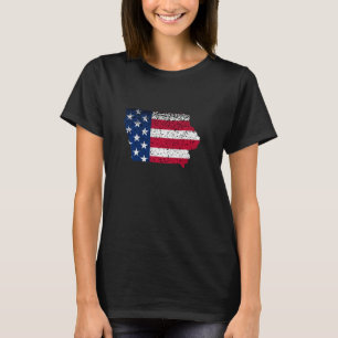 Staat von Iowa Patriotic USA Flag for Men Women Ad T-Shirt