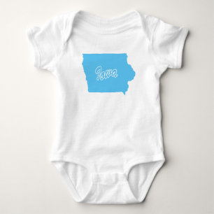 Staat von Iowa Shape Baby Bodysuit Strampler