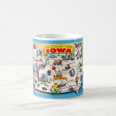 Staat von Iowa Vintage Karte Tasse (Mittel)