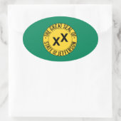 Staat von Jefferson Ovaler Aufkleber (Tasche)