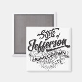 Staat von Jefferson - Pinochle Magnet (Vorderseite/Rückseite)