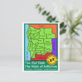 Staat von Jefferson Postkarte (Stehend Vorderseite)