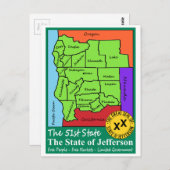 Staat von Jefferson Postkarte (Vorne/Hinten)