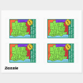 Staat von Jefferson Rechteckiger Aufkleber (Blatt)