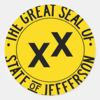 Staat von Jefferson Runder Aufkleber