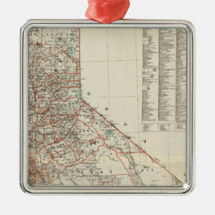 Staat von Kalifornien 2 Silbernes Ornament