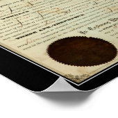 Staat von Kansas 1875 Jesse James Extraditionsorde Poster (Ecke)