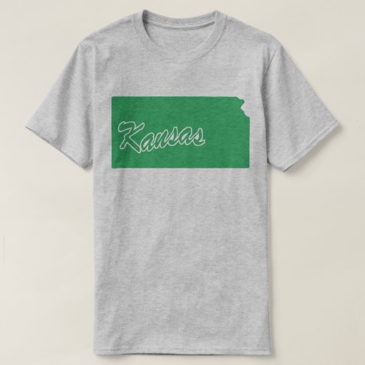 Staat von Kansas Shape T - Shirt (Design vorne)