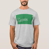 Staat von Kansas Shape T - Shirt (Vorderseite)