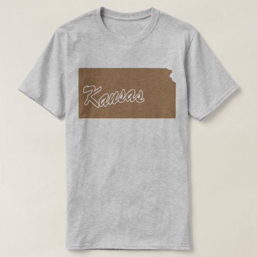 Staat von Kansas Shape T - Shirt (Design vorne)