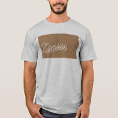 Staat von Kansas Shape T - Shirt (Vorderseite)