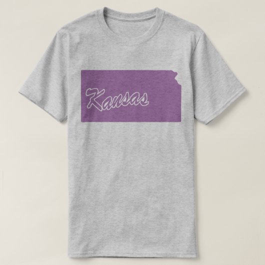 Staat von Kansas Shape T - Shirt (Design vorne)